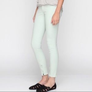 RAG & BONE Mint Green Zipper Ankle Jeans